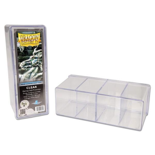 Dragon Shield - 4 Compartment Storage Box - Clear - AT 20301 DS FOUR COMP BOX CLEAR 1200x1200 1