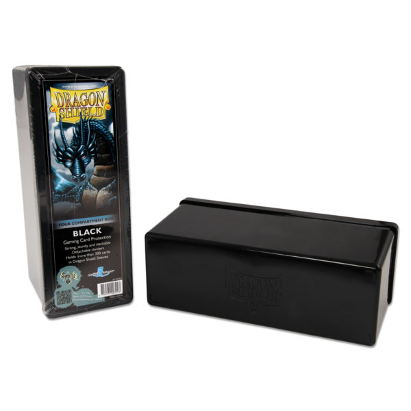 Dragon Shield - 4 Compartment Storage Box - Black - AT 20302 DS FOUR COMP BOX BLACK 1200x1200 1