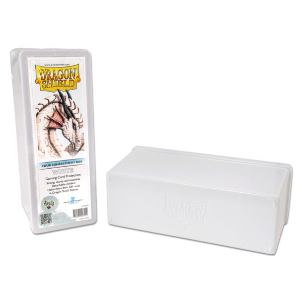 Dragon Shield - 4 Compartment Storage Box - White - AT 20305 DS FOUR COMP BOX WHITE 1200x1200 1
