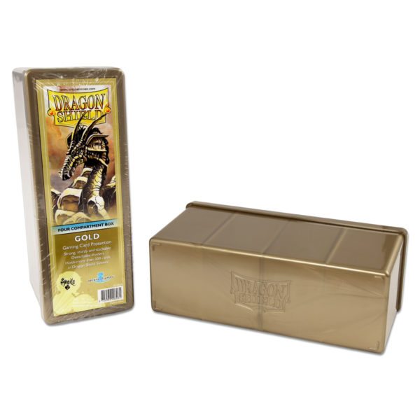 Dragon Shield - 4 Compartment Storage Box - Gold - AT 20306 DS FOUR COMP BOX GOLD 1200x1200 1