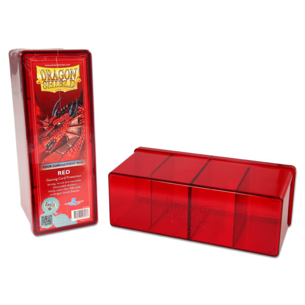 Dragon Shield - 4 Compartment Storage Box - Red - AT 20307 DS FOUR COMP BOX RED 1200x1200 1