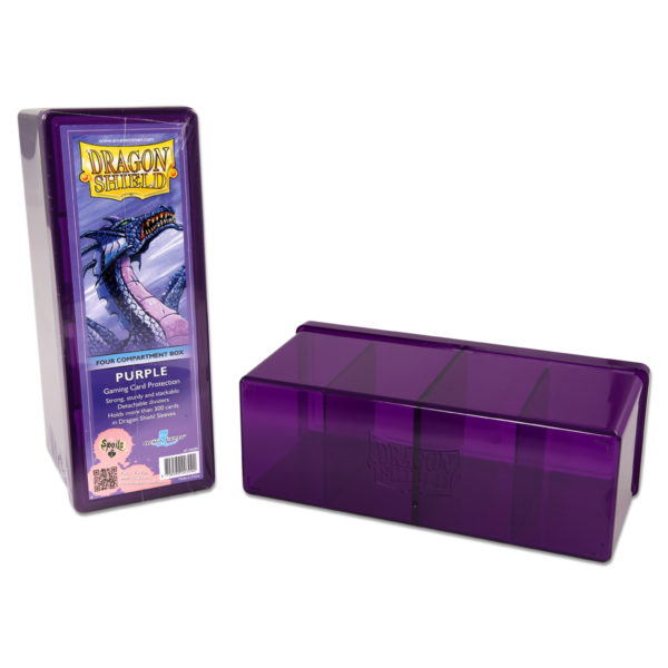 Dragon Shield - 4 Compartment Storage Box - Purple - AT 20309 DS FOUR COMP BOX PURPLE 1200x1200 1