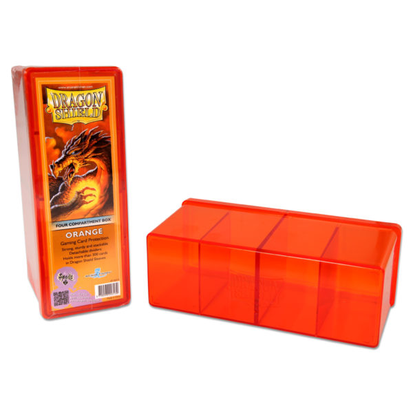 Dragon Shield - 4 Compartment Storage Box - Orange - AT 20313 DS FOUR COMP BOX ORANGE 1200x1200 1