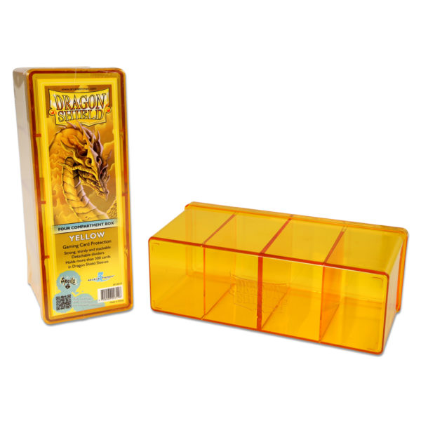 Dragon Shield - 4 Compartment Storage Box - Yellow - AT 20314 DS FOUR COMP BOX YELLOW 1200x1200 1