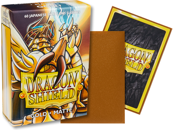 Dragon Shield – Japanese Sleeves – Gold ‘Pontifex’ Matte (60) - DS60J Matte Gold composite packshot