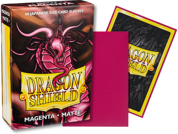 Dragon Shield - Japanese Sleeves - Magenta ‘Demato’ Matte (60) - DS60J Matte Magenta composite packshots