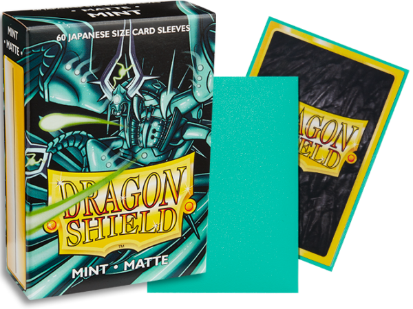 Dragon Shield - Japanese Sleeves - Mint ‘Arado’ Matte (60) - DS60J Matte Mint composite packshots
