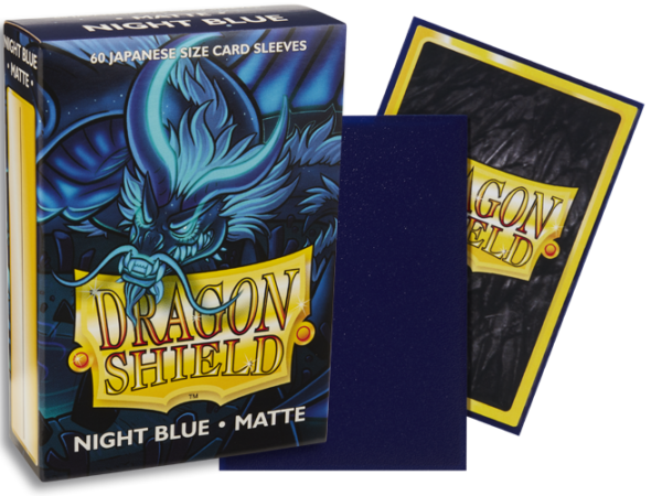 Dragon Shield - Japanese Sleeves - Night Blue ‘Delphion’ Matte (60) - DS60J Matte Night Blue composite packshot