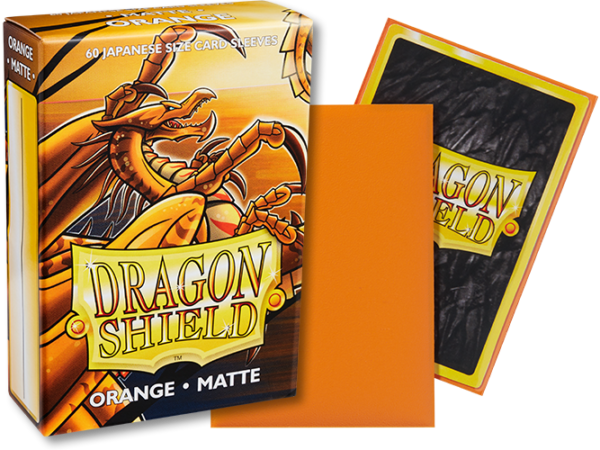 Dragon Shield – Japanese Sleeves – Orange ‘Kurang’ Matte (60) - DS60J Matte Orange composite packshots