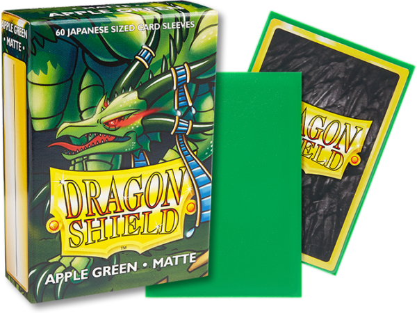 Dragon Shield – Japanese Sleeves – Apple Green ‘Eluf’ Matte (60) - ds60j matte apple green composite packshots