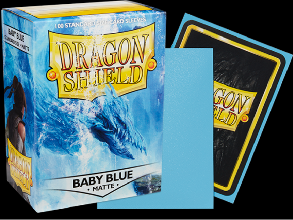 Dragon Shield - Baby Blue ‘Bethia’ - Matte - 100 Standard Size Sleeves - dsbabyblue