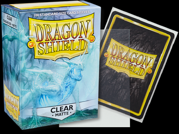 Dragon Shield - Clear ‘Angrozh’ - Matte - 100 Standard Size Sleeves - dsclear