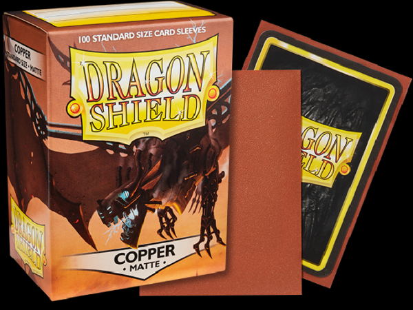 Dragon Shield - Copper ‘Draco Primus’ - Matte - 100 Standard Size Sleeves - dscopper
