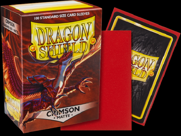 Dragon Shield - Crimson ‘Logi’ - Matte - 100 Standard Size Sleeves - dscrimson