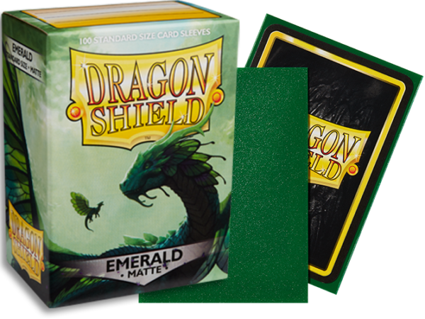 Dragon Shield - Emerald ‘Rayalda’ - Matte - 100 Standard Size Sleeves - dsemerald