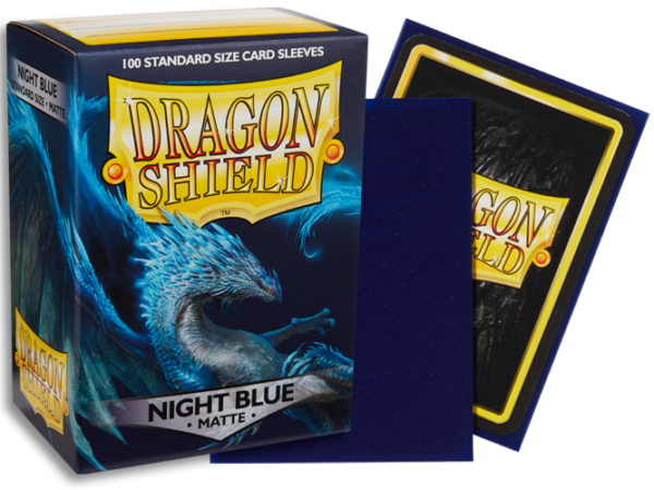 Dragon Shield - Night Blue ‘Botan’ - Matte - 100 Standard Size Sleeves - dsnightblue