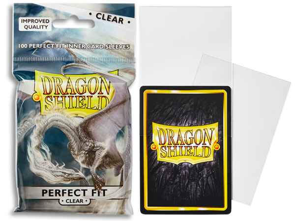 Dragon Shield - Clear Perfect Fit Standard Size Sleeves (Toploading) - dsperfectfitclear