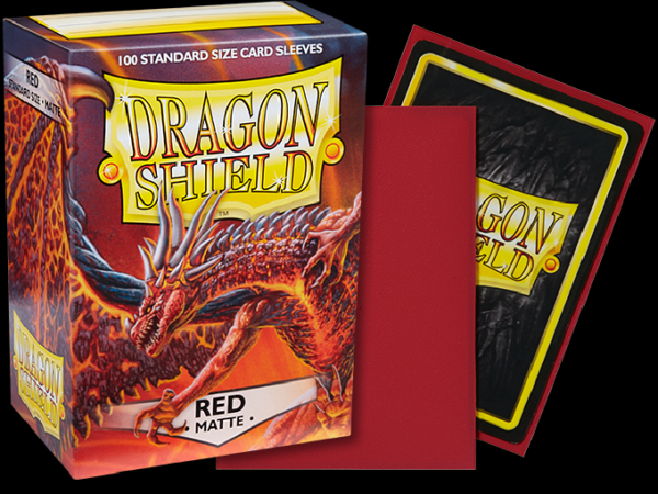 Dragon Shield - Red ‘Moltanis’ - Standard Size Sleeves - Matte (100)