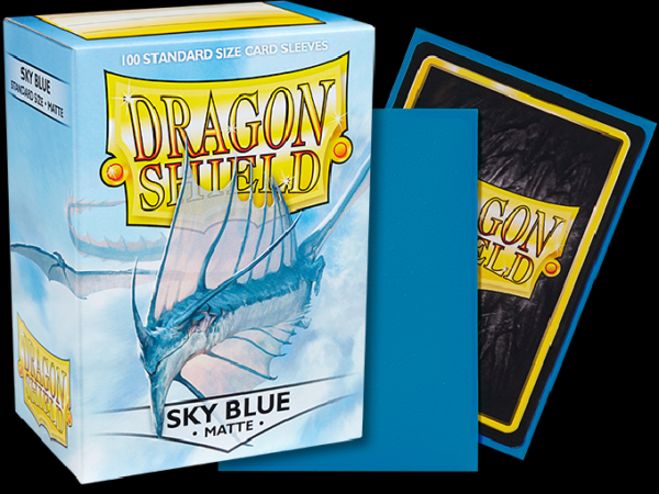 Dragon Shield - Sky Blue ‘Strata’ - Matte - 100 Standard Size Sleeves - dsskyblue