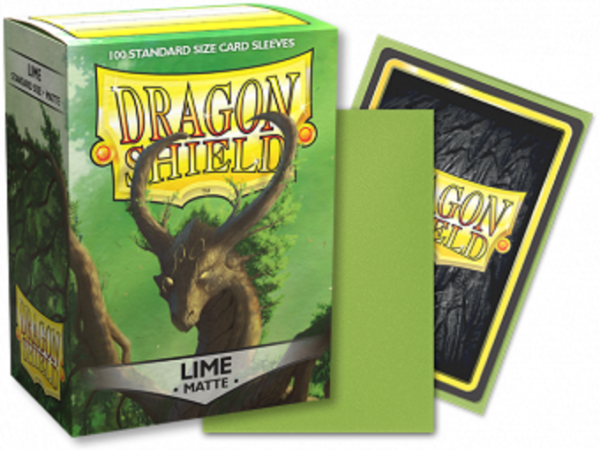 Dragon Shield - Lime ‘Laima’ - Matte - 100 Standard Size Sleeves - laimasleeves 1