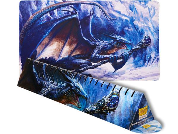 Dragon Shield Playmat - ‘Roiin & Royenna’ Sapphire Regents - DS PLAYMAT Sapphire Roiin Royenna composite packshot