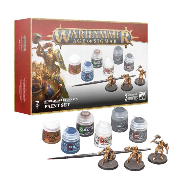 Warhammer Age of Sigmar - Stormcast Eternals + Paint Set (60-10) - Warhammer Age of Sigmar Stormcast Eternals Paint Set 60 10