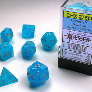 Chessex Luminary Polyhedral 7-Die Set - Skysilver