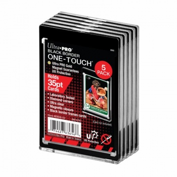 UP - 35PT Black Border UV One-Touch Magnetic Holder - 5 Pack - 26041 ywtqwup
