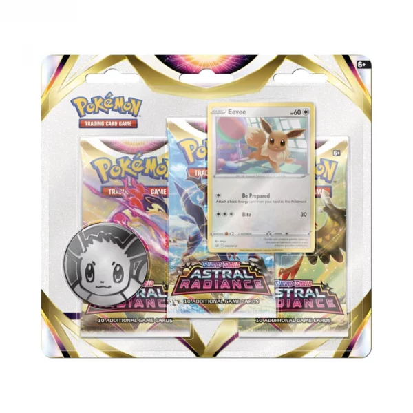 Pokémon Astral Radiance 3 Pack Blister Eevee - Pokemon Astral Radiance 3 Pack Blister Eevee