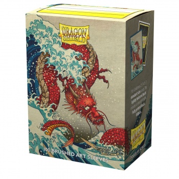 Dragon Shield Brushed Art Sleeves - The Great Wave (100 Sleeves) - Dragon Shield Brushed Art Sleeves The Great Wave