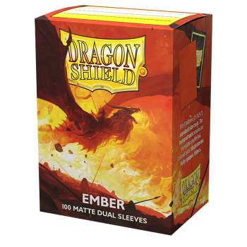 Dragon Shield Dual Matte Sleeves - Ember (100 Sleeves) - Dragon Shield Dual Matte Sleeves Ember Alaric Revolution Kindler