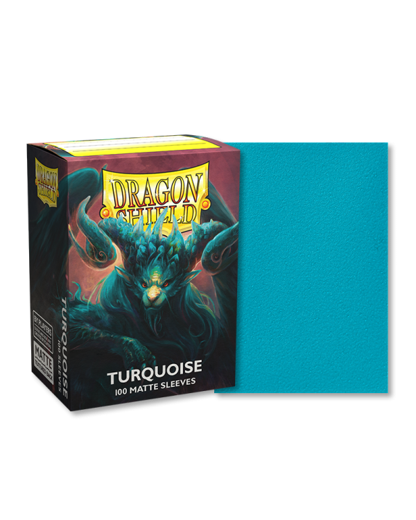 Dragon Shield Standard size Matte Sleeves Turquoise 'Atebeck' (100 Sleeves) - Dragon Shield Standard size Turquoise
