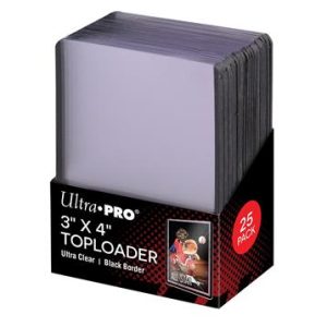 Sale - UP Toploader 3x4 Black Border 25 pieces
