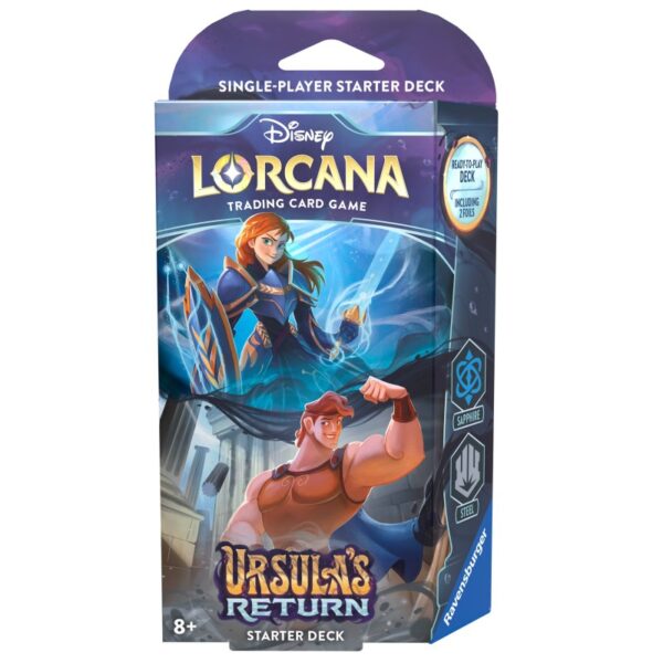 Lorcana TCG: Ursula’s Return Starter Deck – Sapphire and Steel – EN - Lorcana TCG Ursulas Return Starter Deck – Sapphire and Steel – EN