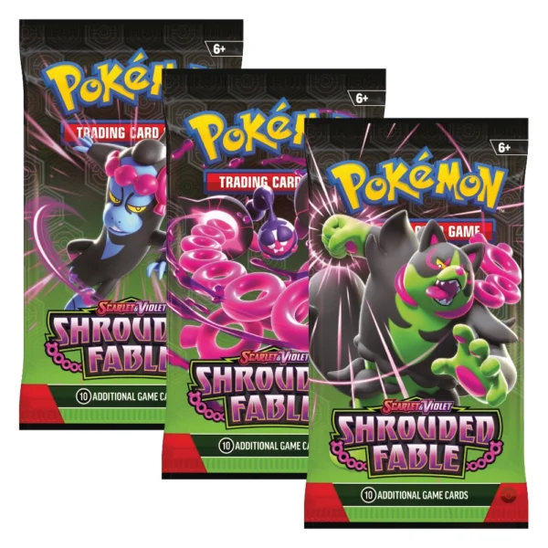 Pokémon TCG : Scarlet & Violet – Shrouded Fable 3 Pack Blister – Pecharunt - Pokemon Scarlet and Violet Shrouded Fable Booster Packs