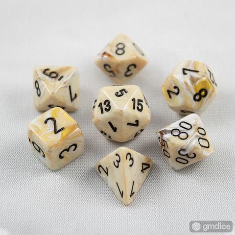 RPG Dice Set Ivory w/ Black