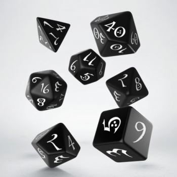 Classic RPG Dice Set (7) Black & White