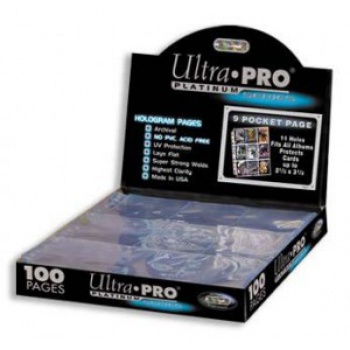 UP - Platinum 9-Pocket Pages (11 Hole) Display (100 Pages)