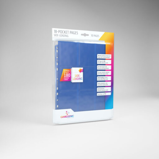 Gamegenic 18-Pocket Pages Side-Loading - Blue