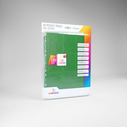 Gamegenic 18-Pocket Pages Side-Loading - Green