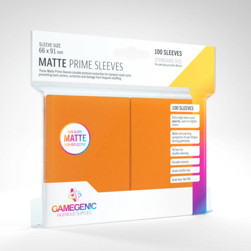 Gamegenic Matte Prime Standard Sleeves - Orange (100)