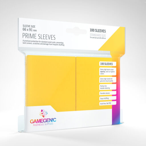 Gamegenic Prime Sleeves - Yellow (100 Sleeves)