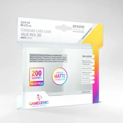 Gamegenic Value Pack Standard Prime Sleeves - Matte (200)