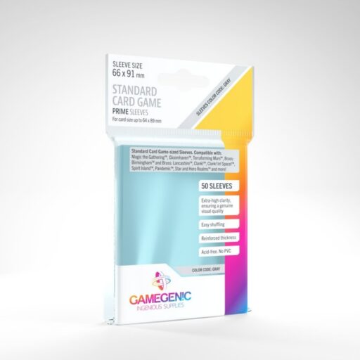 Gamegenic - Prime Standard Card Game Sleeves Clear (50)