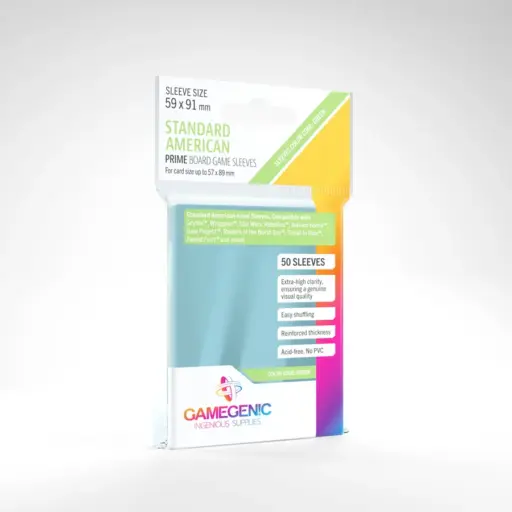 Gamegenic - Standard American Prime BG Sleeves 59 x 91 mm (50)