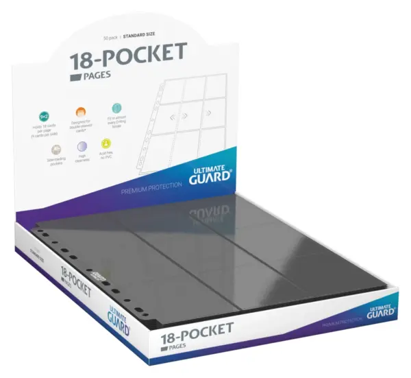 Ultimate Guard 18-Pocket Pages Side-Loading (50) - Grey