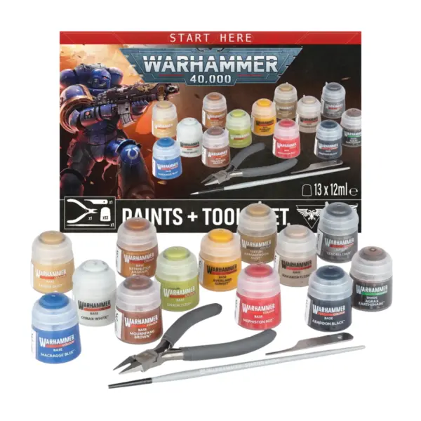 Warhammer 40K Paints + Tools Set Warhammer 40K Paints + Tools Set