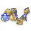 Chessex Gemini Polyhedral 7-Die Set - Blue-Gold w/white