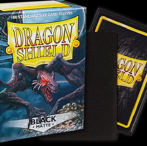 Dragon Shield - Black - Matte - 100 Standard Size Sleeves