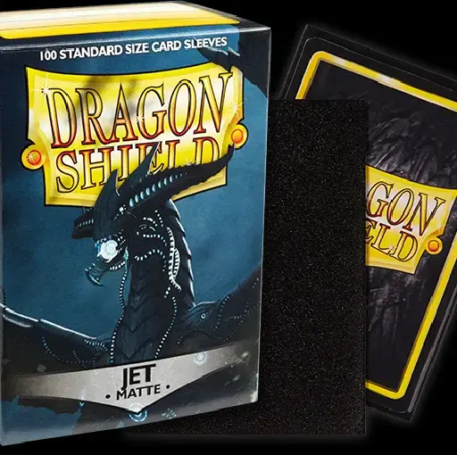 Dragon Shield - Jet - Matte - 100 Standard Size Sleeves
